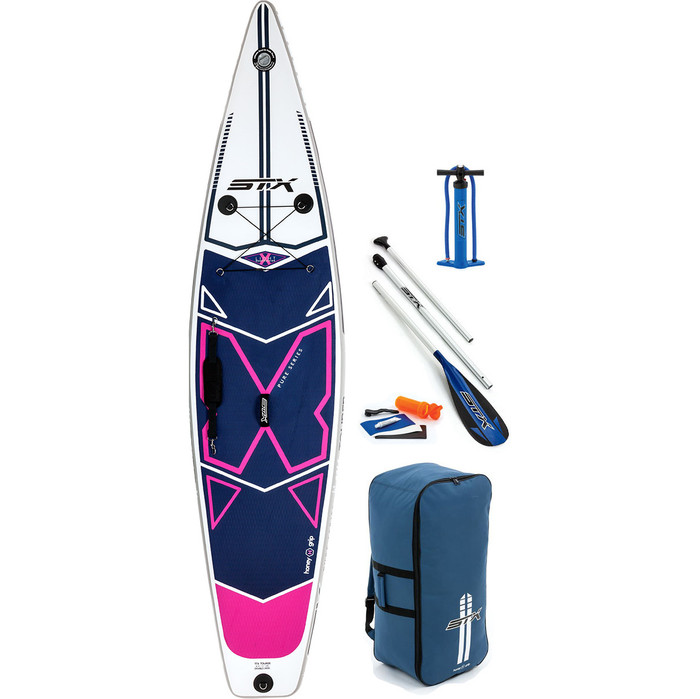 Stx 11'6 X 32 "x-light Pure Touring Opblaasbaar Stand Up Paddle Board , Paddle, Tas, Pump & Leiband Paars
