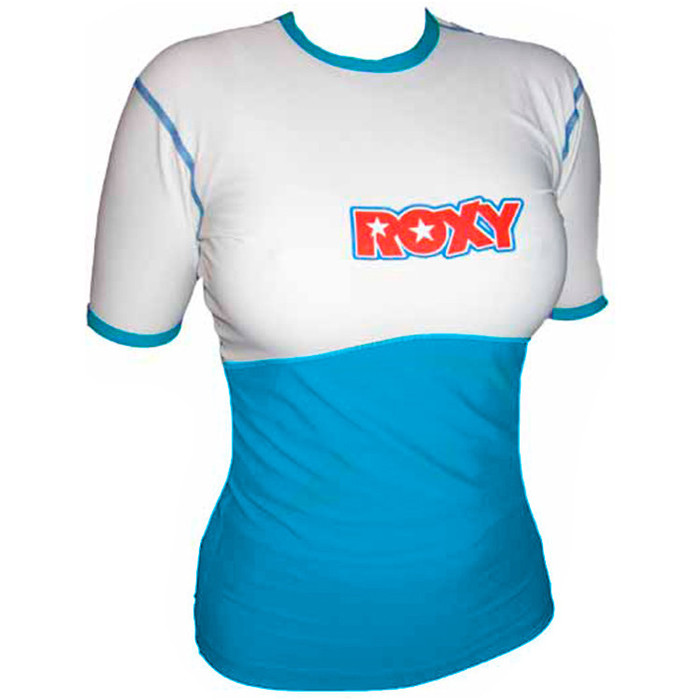 Roxy Ladies Shore Rash Vest Bianco / Turchese MX91W
