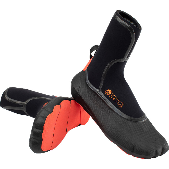 2024 Solite Custom 8mm Wetsuit Boots 20014 - Black / Red