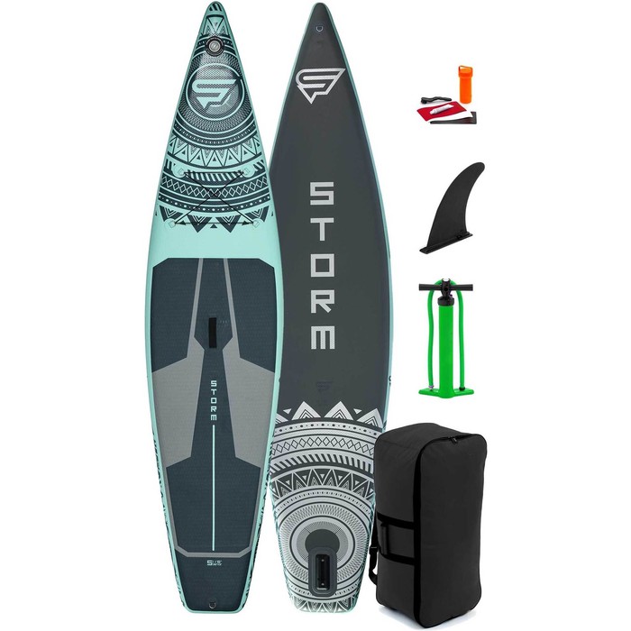 2021 Storm Tourer 11'6 Inflatable Stand Up Paddle Board Package - Board, Bag, Pump - Aqua
