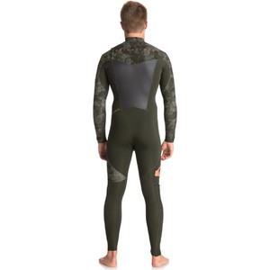 Combinaison isotherme GBS avec poitrine, srie Quiksilver Syncro srie 5/4 / 3mm DARK IVY / CAMO EQYW103066