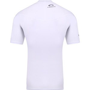 2021 Typhoon Mens Fintra Short Sleeve Rash Vest 430432 - White