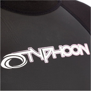 2019 Typhoon Junior Storm 3/2mm Flatlock Back Zip Wetsuit Black / Pink 250943