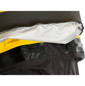 2019 Typhoon Multisport 5 Scharnier- Drysuit Inclusief Con Zip & Backpack Dry Bag ZWART / GEEL 100165