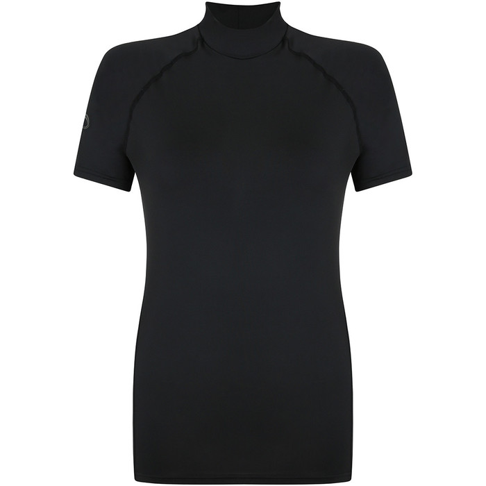 2021 Typhoon Womens Fintra Short Sleeve Rash Vest 430450 - Black