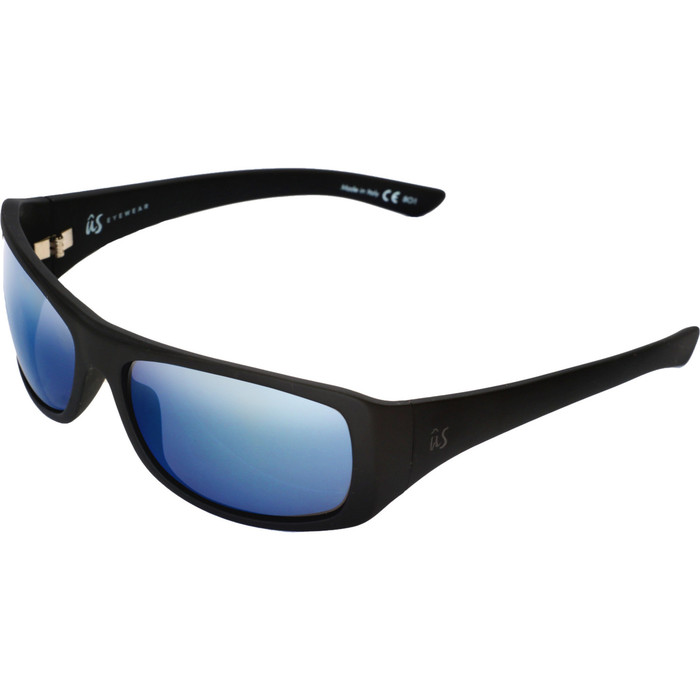 2021 US The Carbo Sunglasses 936 - Matte Black / Grey Blue Chrome Lenses