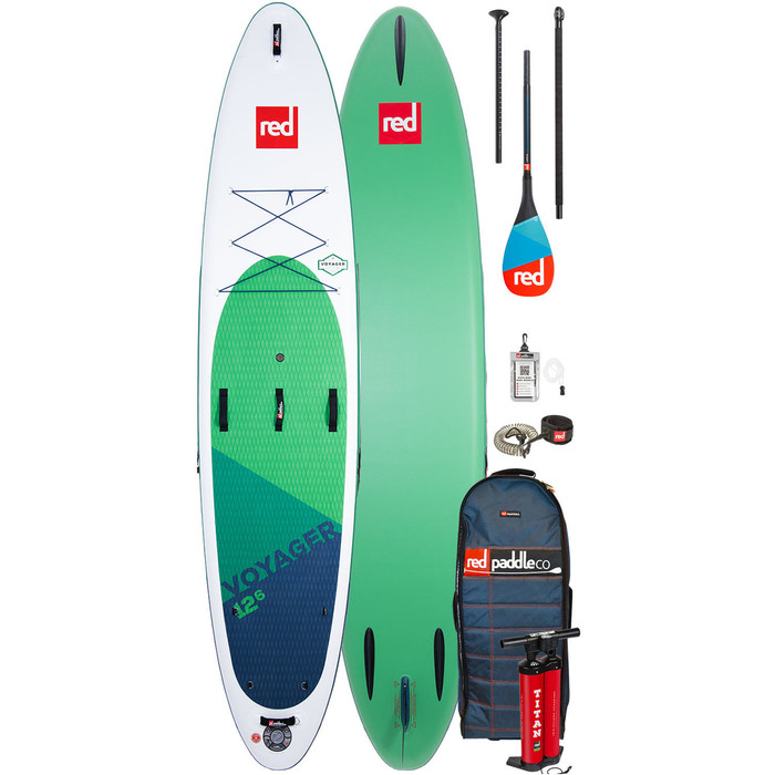 2020 Red Paddle Co Voyager 12'6 " Stand Up Paddle Board - Pack Carbone 50 Pagaies