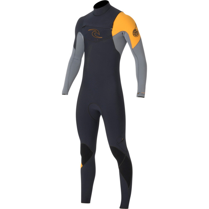 Rip Curl E-Bomb 4 / 3mm GBS Bryst Zip Wetsuit SLATE WSM5BE
