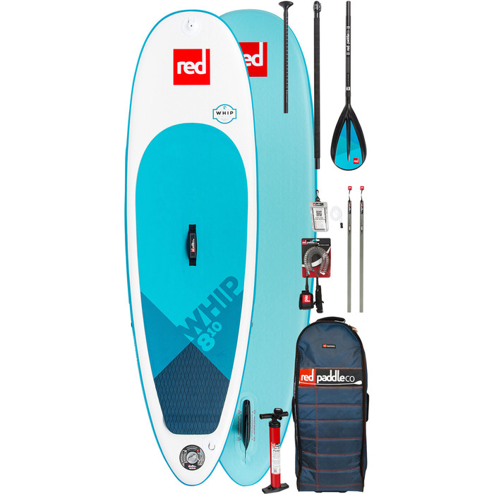 2019 Red Paddle Co Whip 8'10 Uppblsbar Stand Up Paddle Board + Vska, Pump, Paddle & Leash