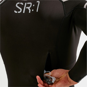 2022 2xu Hommes Pro Swim-run SR1 Combinaison Noir / Bleu Surf Imprim Mw5479c