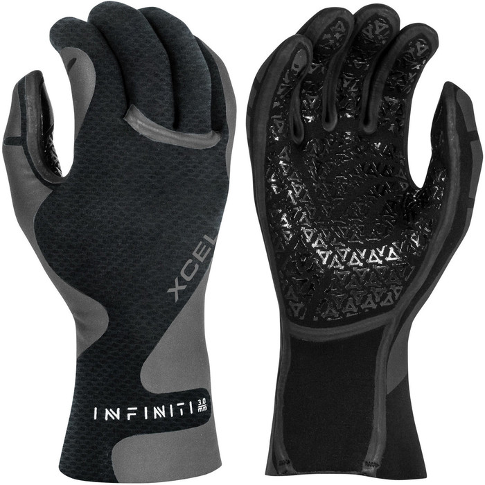 2020 Xcel Infiniti 3mm 5 Finger Neoprene Gloves AN039380 - Black