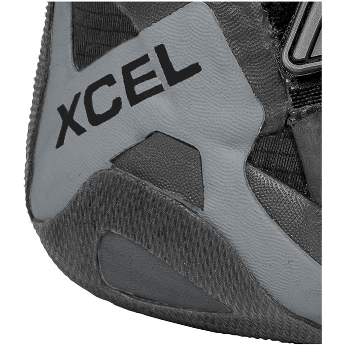 2024 Xcel Drylock 5mm Neopreen Laarzen Met Ronde Neus Acv59817 - Zwart / Grijs