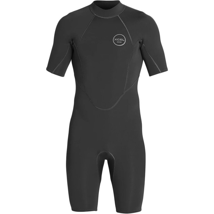 2021 Xcel Masculino Axis 2mm Back Zip Shorty Wetsuit Mn210ax9 - Preto