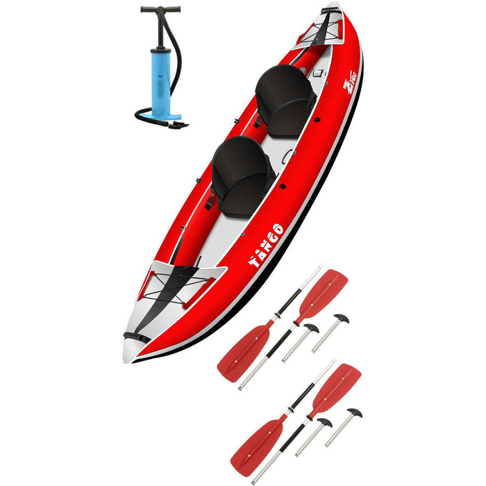2022 Z Pro Tango 200 Kayak Gonflable 1-2 Places, Pagaie Et Pompe Ta200 Rouge