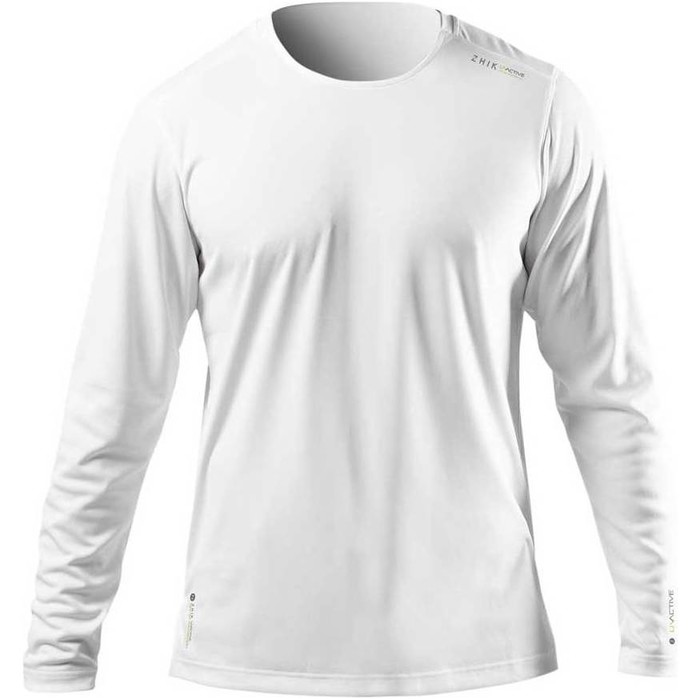 2024 Zhik Hombre Zhikdry Uv Active Camiseta De Manga Larga Atp0070 - Blanco