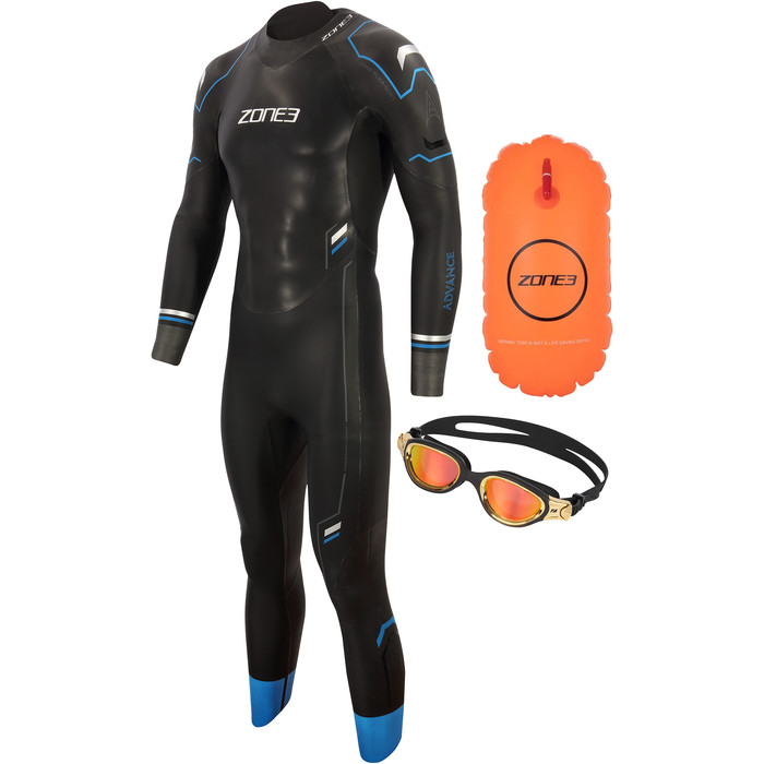 2022 Zone3 Swimming Bundle Z3SB22 - Black / Blue / Orange