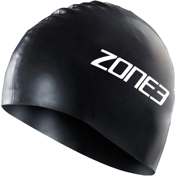 2024 Zone3 Silicone Swim Cap SA18SCAP - Black