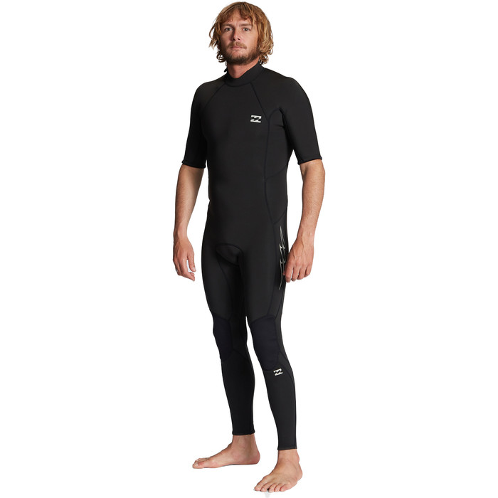 2024 Billabong Mens Absolute 2mm Short Sleeve Back Zip Wetsuit ABYW300110 - Black