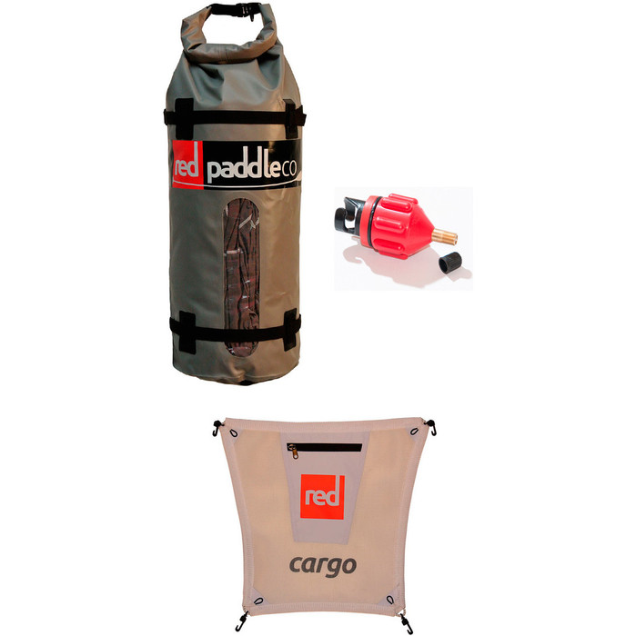 2024 Red Paddle Co Ensemble d' accessoires - 30L Dry Bag & Schrader Valve Adaptateur & Cargo Net
