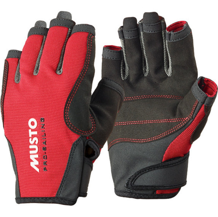 Musto Essential Sailing Short Finger Gloves RED AS0813