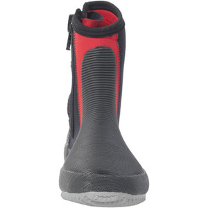 Gul all-purpose 5 mm hoge laarzen in zwart / rood BO1276