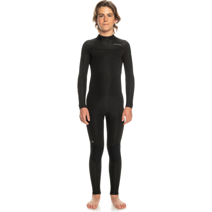 2023 Quiksilver Junior Everyday Sessions 3/2mm Gbs Rug Ritssluiting Wetsuit EQBW103098 - Black