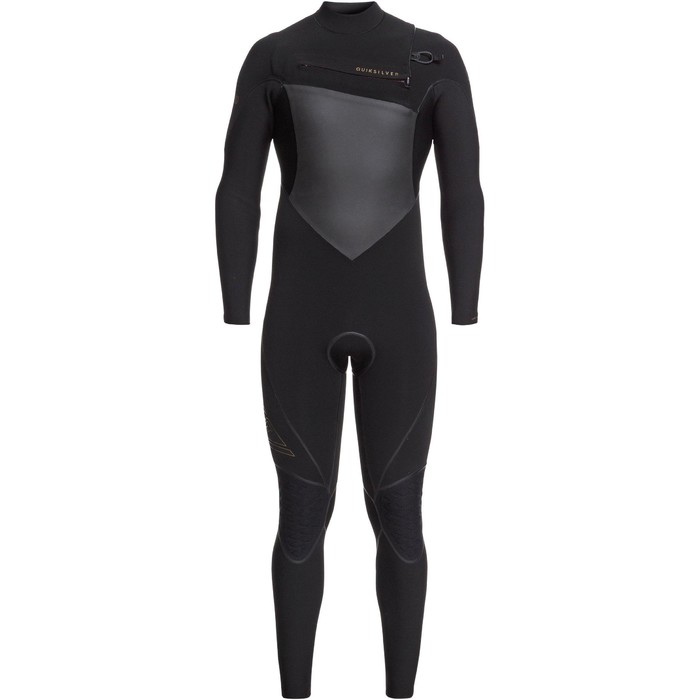 2020 Quiksilver Mens Highline + 4/3mm Chest Zip Wetsuit EQYW103059 - Black / Gold