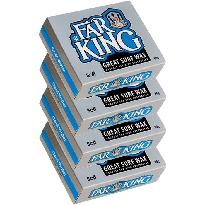 2024 Far King Surf Wax - Packung mit 4 Stck - Cool / Soft