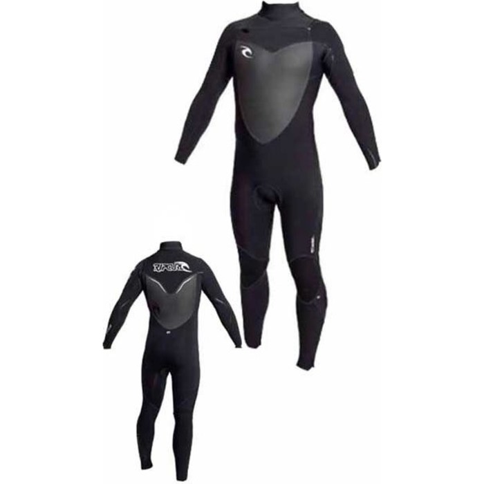 Rip Curl flashbomb 4/3 CHEST ZIP in nero / argento WSMOCF 2012