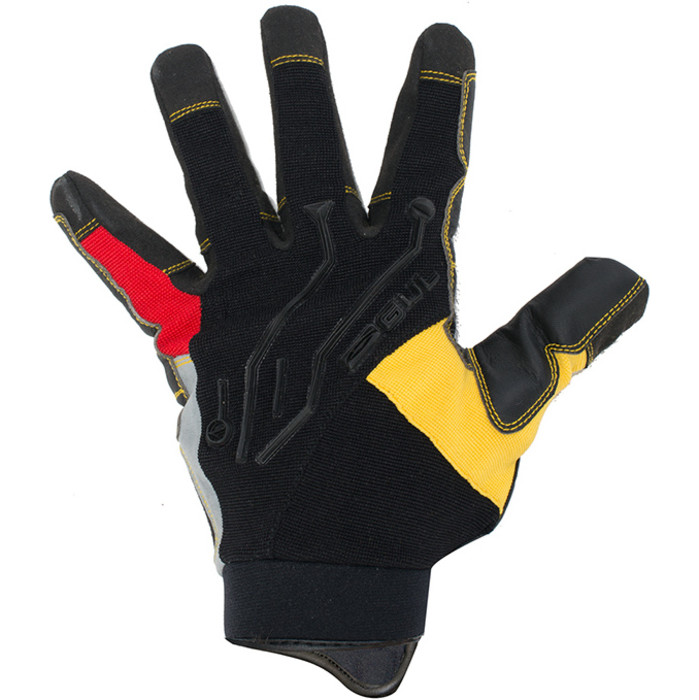 Gul EVO2 Pro Long Finger Summer Sailing Glove Black / Yellow GL1292