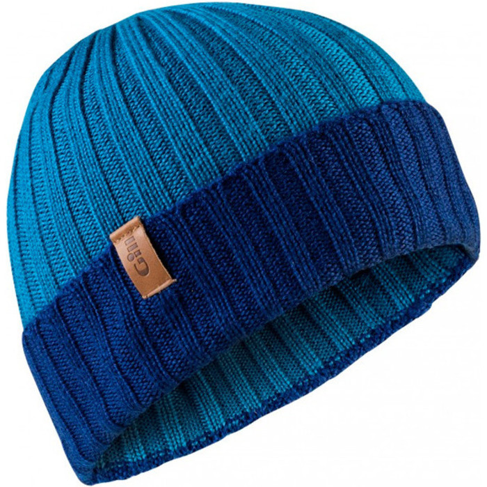 Gill Wide Knit Beanie in Blue HT33