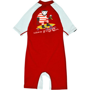 Costume Da Sole A Maniche Corte Billabong Jungle Bambino In Rosso Fuoco M4ky11