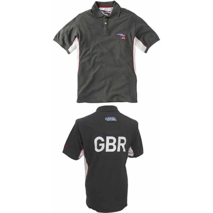 Musto STGBR Polo Shirt in dunkelgrau / wei STGBR0030