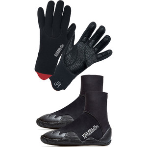 2021 Gul Junior 5mm Power Boot Y Power Guante Paquete - Negro