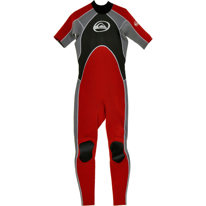Quiksilver GS Mens 2mm Short Arm Wetsuit in RED/GREY/BLACK - 2ND