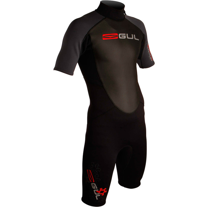 Gul Response 3/2mm Mens Shorty Wetsuit in Black / Graphite RE3319