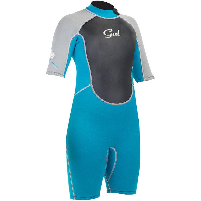 Gul Response Junior 3/2mm Shorty Wetsuit Turquoise / Silver RE3321