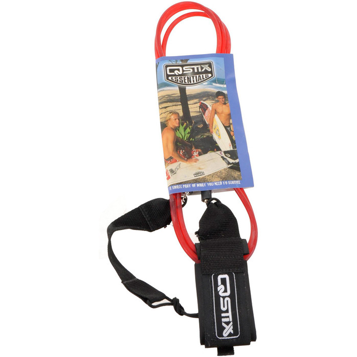 Quiksilver QS Stix Salvador 7mm Double Swivel 8\'0 Surf Leash Red - 2nd |  Watersports Outlet