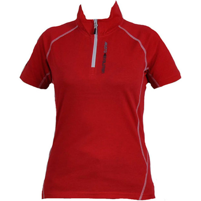 Musto Evolution Sunblock Zip Neck T in SUMMER RED - SE0311 - Navegación -  Vela - | Wetsuit Outlet