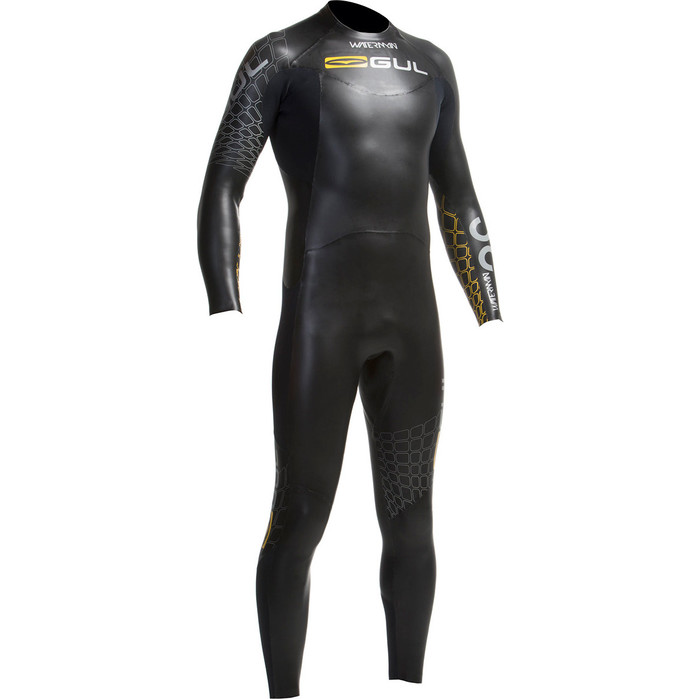 2015 Gul Waterman 2mm BS Back Zip Open Water / Triathlon Swimsuit BLACK TR1205
