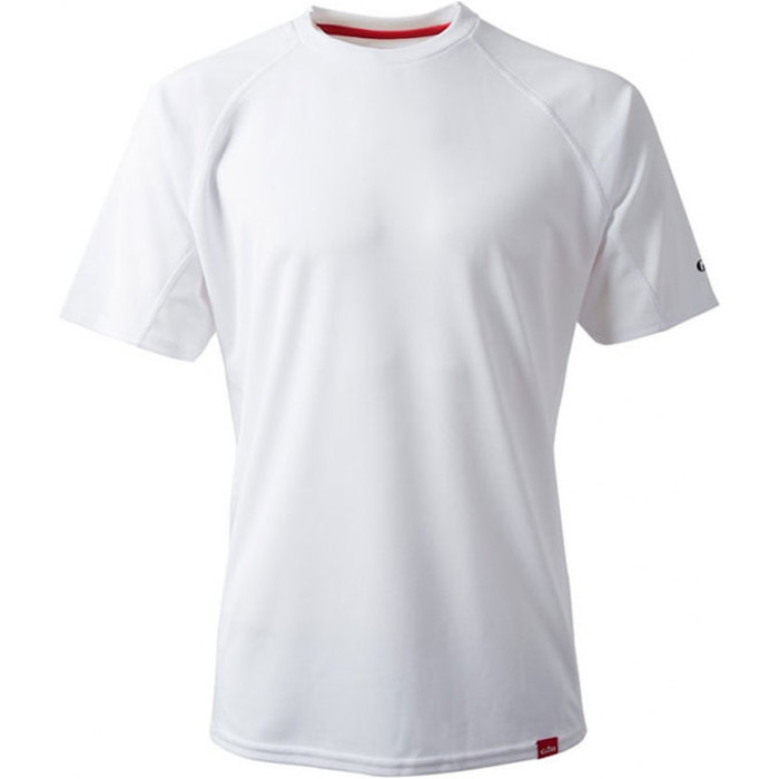 Homens De Gill Uv Tec Crew Pescoo T-shirt Branco rtico Uv001