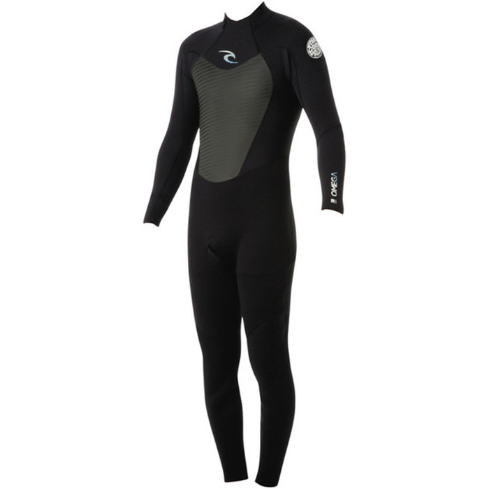 Rip Curl Omega 3 / 2mm Cremallera trasera GBS Wetsuit WSM4LM NEGRO