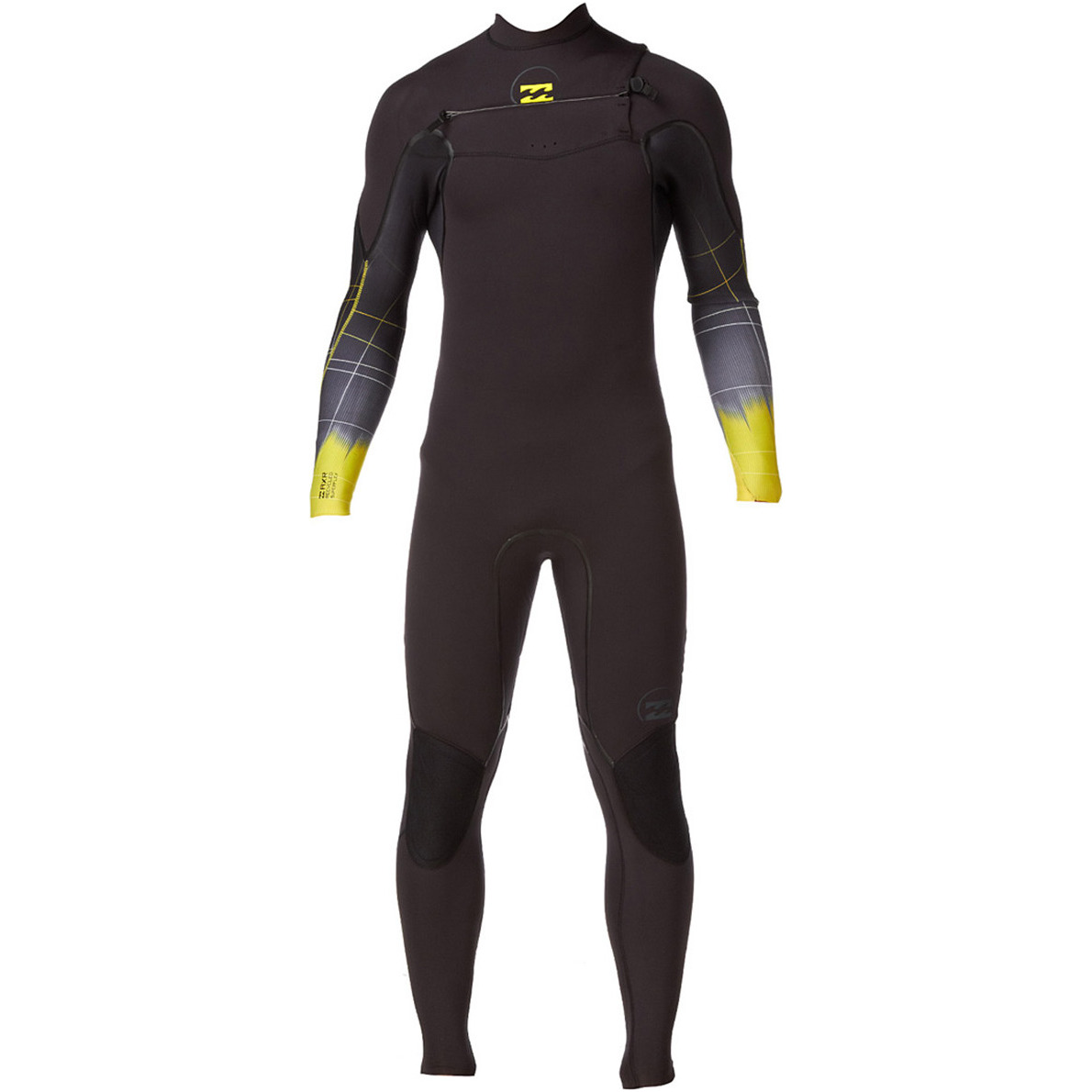 2014 Billabong Révolution Xero 5/4 mm CHEST ZIP Combinaison en Noir / Lime N45M05