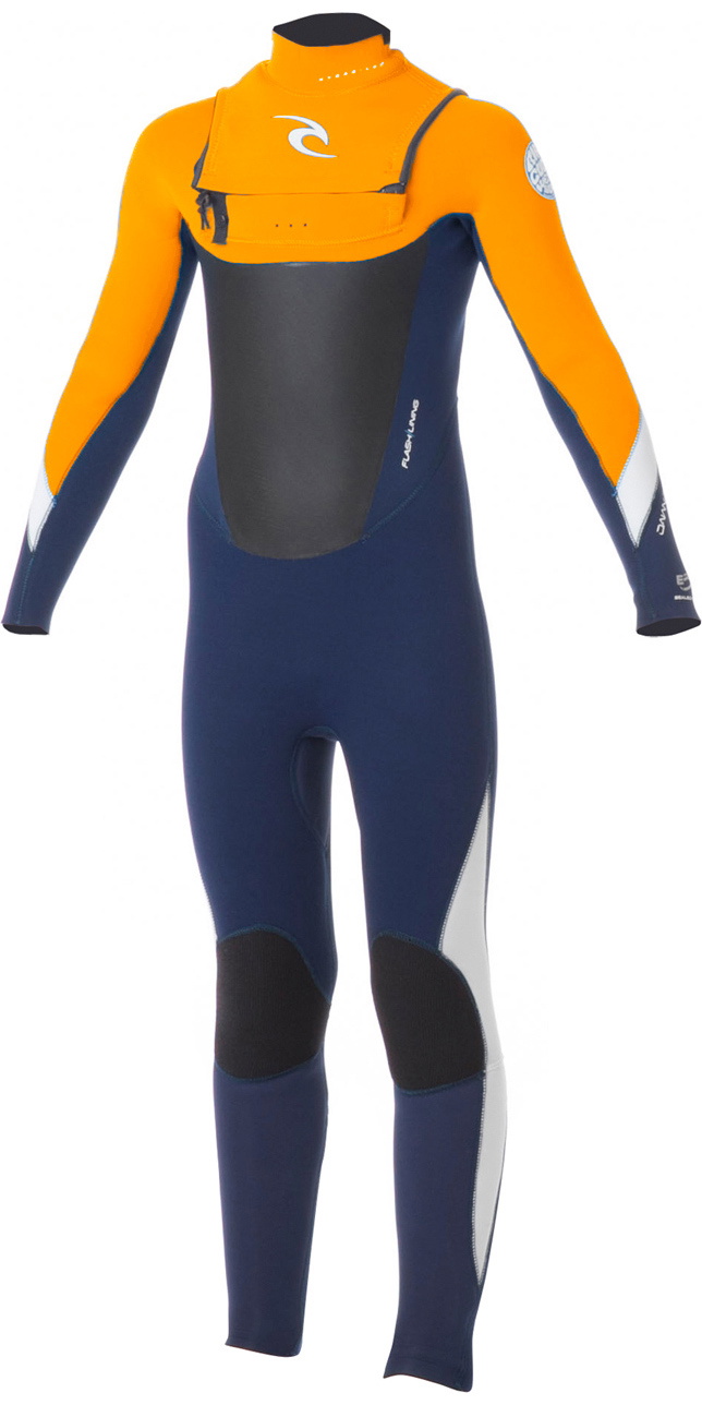 Rip Curl Junior Dawn Patrol 5/3mm GBS Chest Zip Wetsuit ORANGE