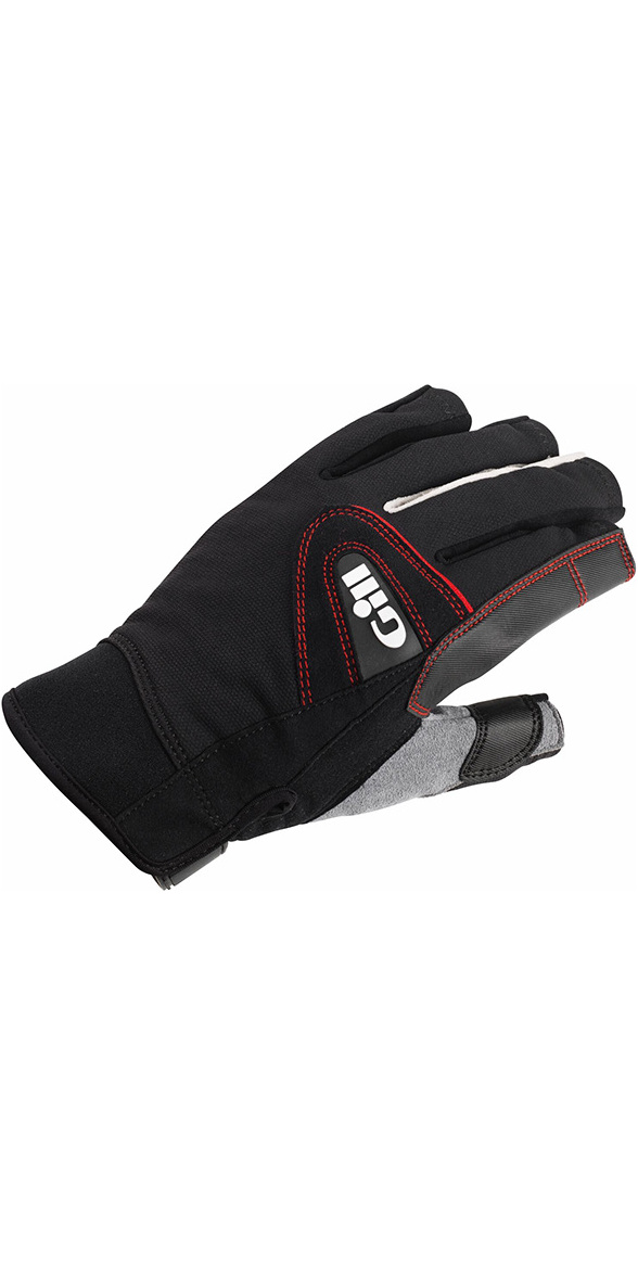 2022 Gill Championship Short Finger Sailing Gloves Black 7242 - Sailing -  Accessories