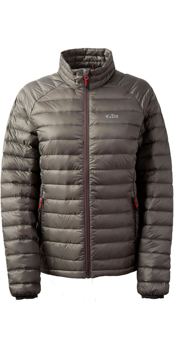 Gill Womens Hydrophobe Down Gilet Pewter Micro-baffle construction traps warmth and prevents down migration