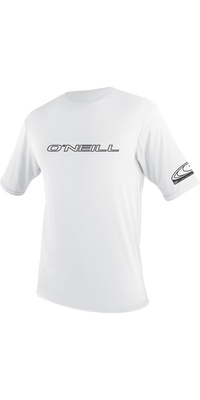 2026 ONeill Hommes Basic Skins Short Sleeve Sun Shirt 3402 - White