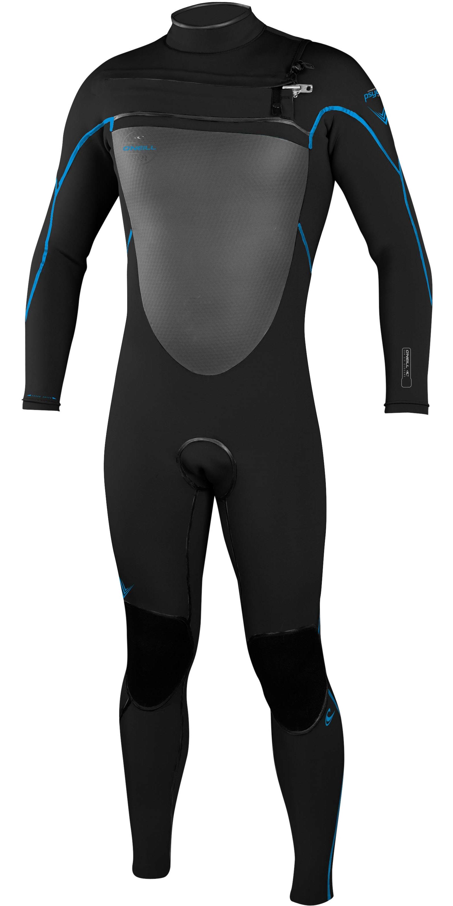 O'Neill Psycho Freak 5/4mm Chest Zip Wetsuit BLACK / BRITE