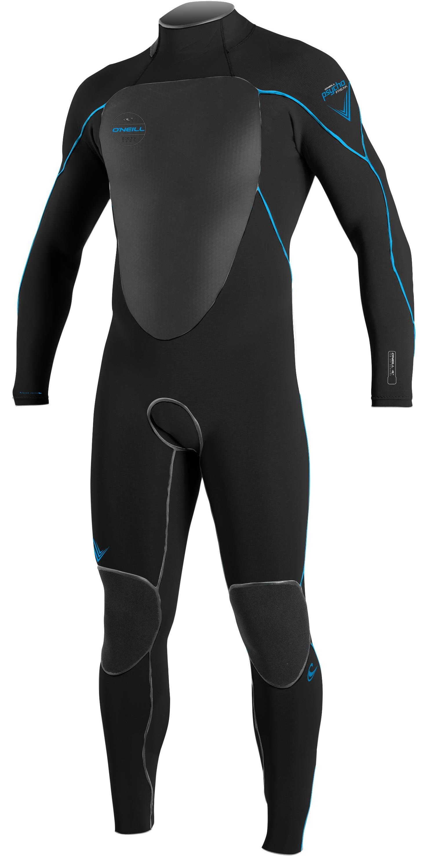 O'Neill Psycho Freak 4/3mm Back Zip Wetsuit BLACK / BRITE
