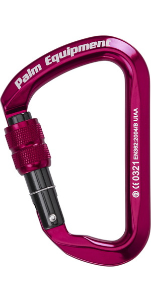 2026 Palm HMS Screw Gate Karabiner RED 10541